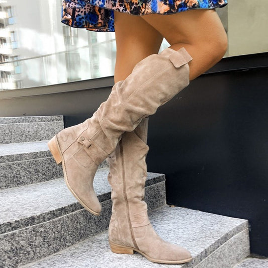 Bottes longues à talons bas - Molinse