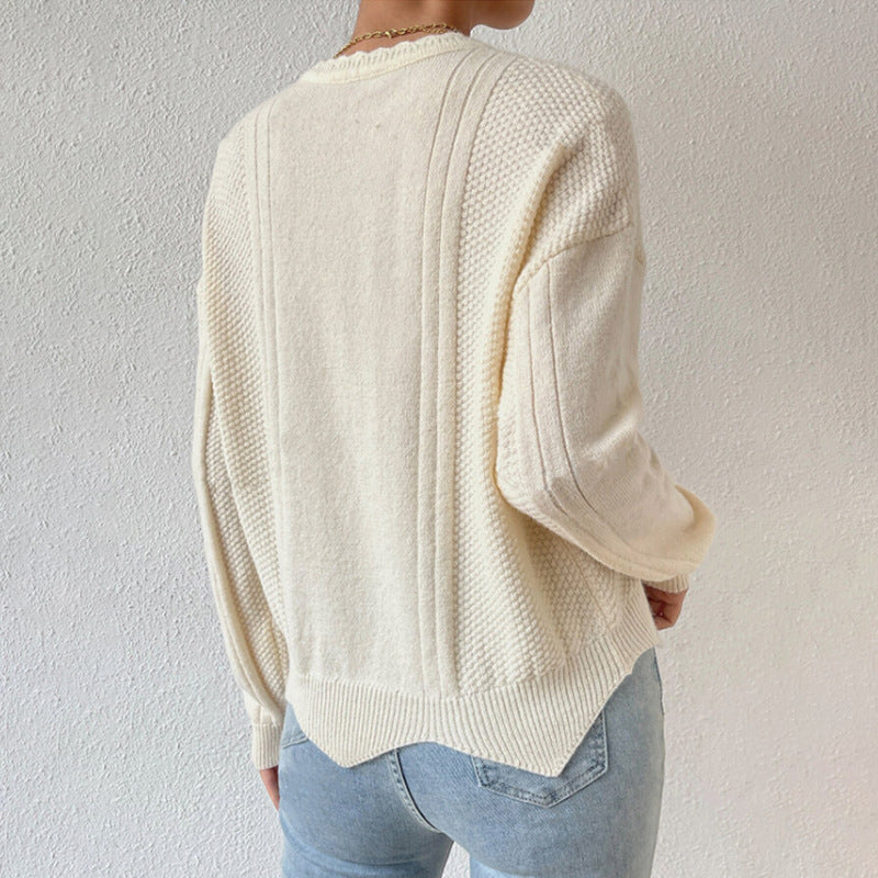 Pull à fond irrégulier à la mode pour femmes - Molinse