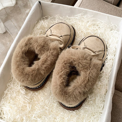 Women's Cotton Shoes, Winter, Lace-Up, Non-Slip.