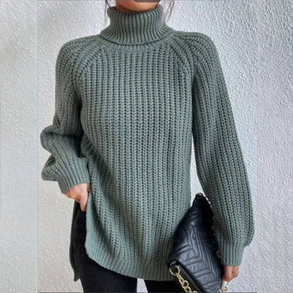 Pull tricoté à col roulé pour femme - Molinse