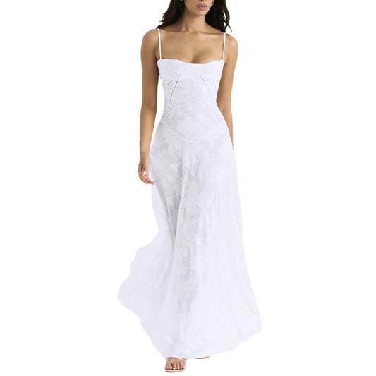 Katy™ | Robe Satinée à Dos Lacé - Élégance Romantique et Confort Luxueux - Molinse