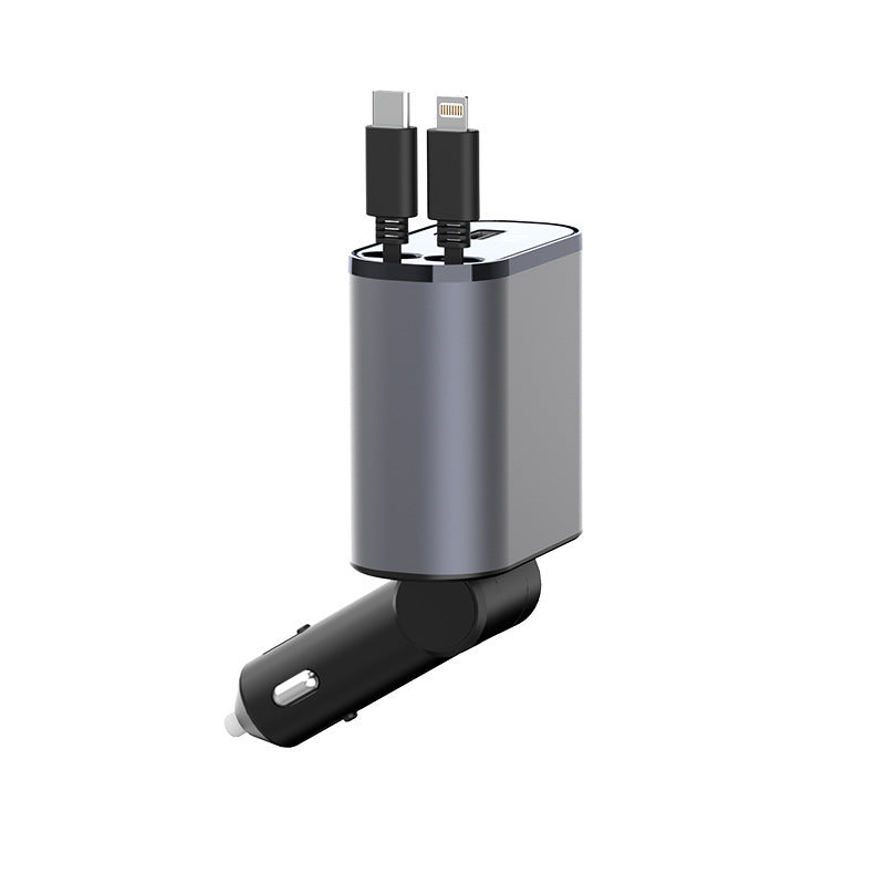 Chargeur de voiture en métal 100W, charge Super rapide