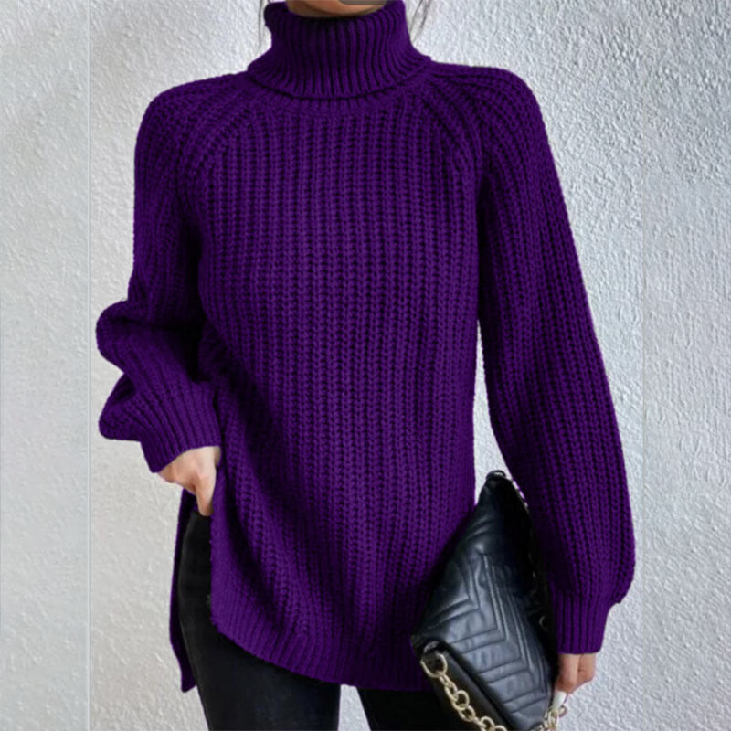 Pull tricoté à col roulé pour femme - Molinse