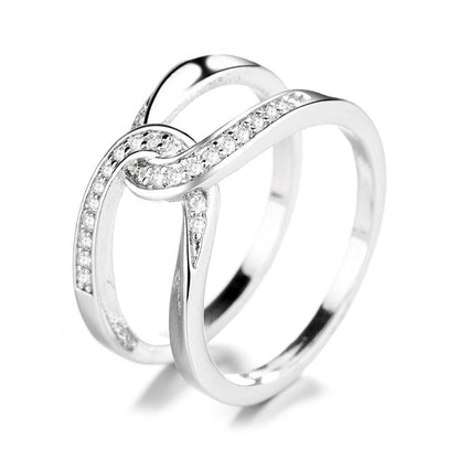 Bague Amour Coeur Infini- Mère & Fille Toujours liés ensemble - Molinse