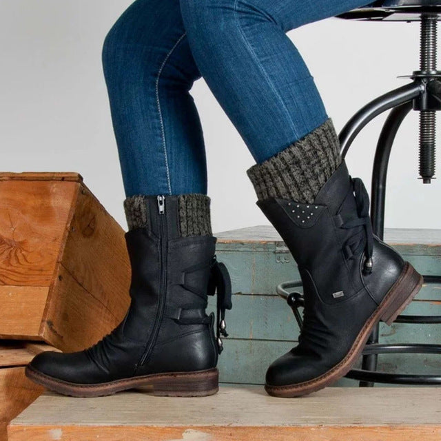 Bottes mi-hautes à talon carré - Molinse