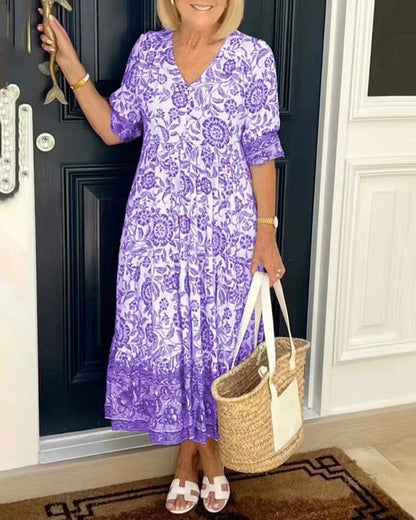 Robe longue à imprimé - Molinse