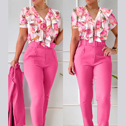 SELVA™ Ensemble Floral Glamour Chic et Moderne - Molinse