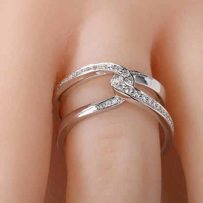 Bague Amour Coeur Infini- Mère & Fille Toujours liés ensemble - Molinse
