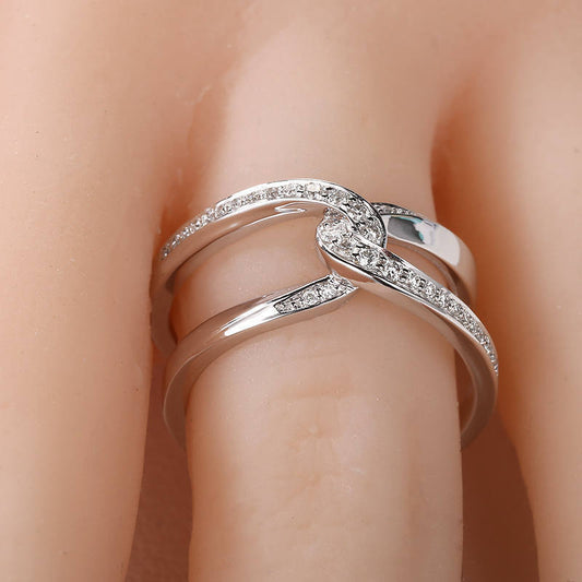 Bague Amour Coeur Infini- Mère & Fille Toujours liés ensemble - Molinse