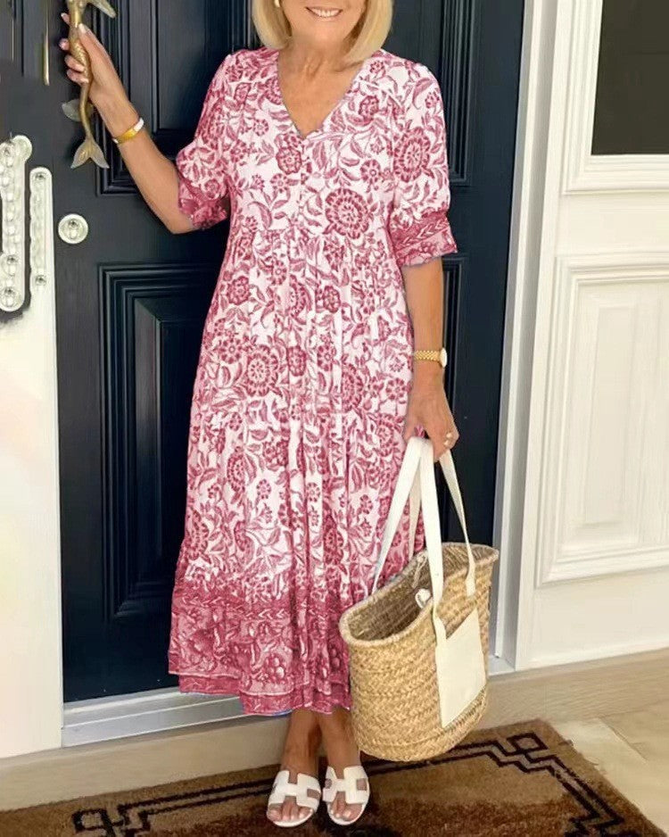 Robe longue à imprimé - Molinse