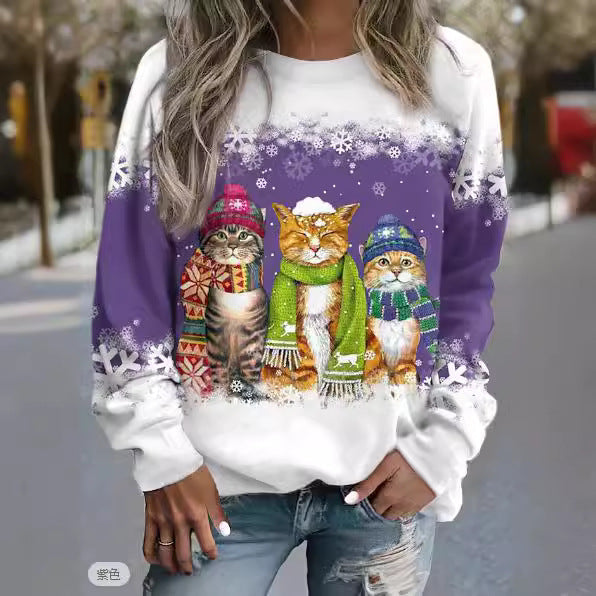 Sweat shirt d'hiver Chat Confortable - Molinse