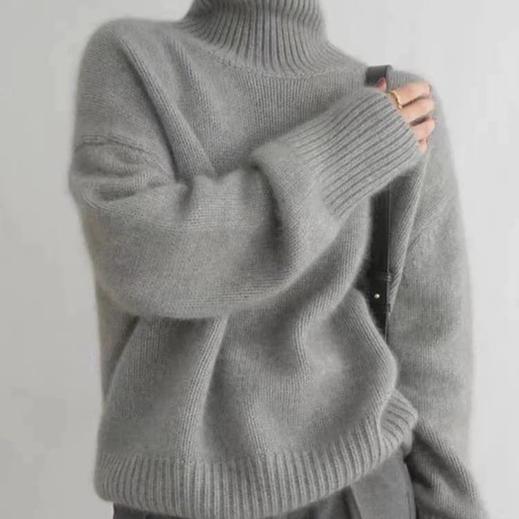 Pull Col Roulé Oversize en Cachemire - Molinse