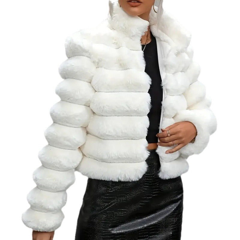 Short Faux Fur Coat for Women – Autumn and Winter