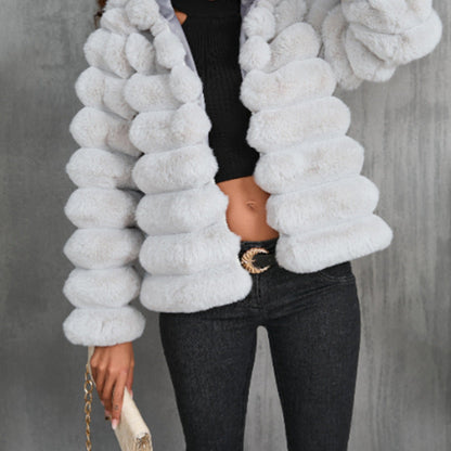 Short Faux Fur Coat for Women – Autumn and Winter