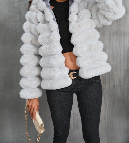 Short Faux Fur Coat for Women – Autumn and Winter