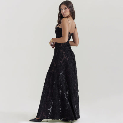 Katy™ | Robe Satinée à Dos Lacé - Élégance Romantique et Confort Luxueux - Molinse