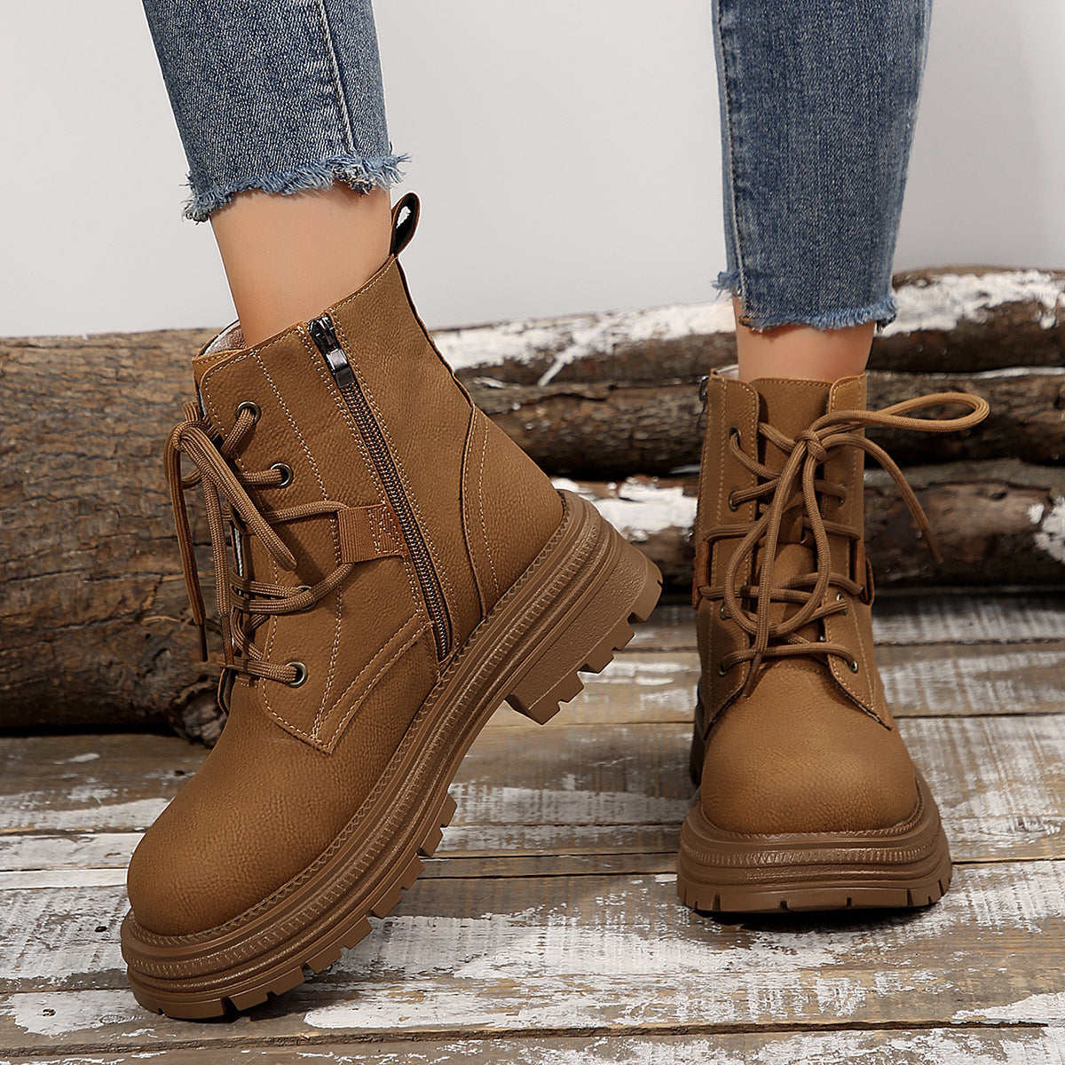 SILA - Bottines à talon carré lacées - Molinse