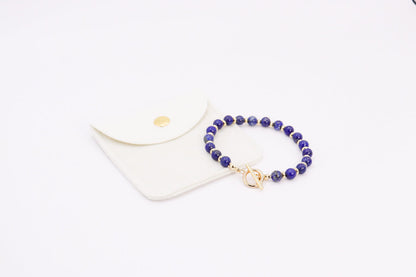 CIRCÉ | Bracelet en Aigue-marine et plaqué Or 18 et 24 carats