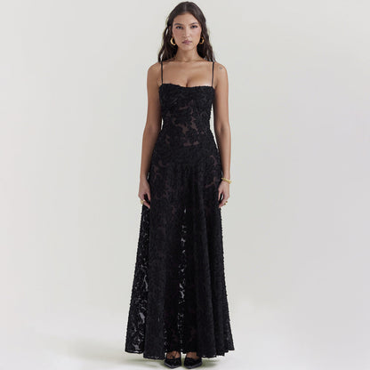 Katy™ | Robe Satinée à Dos Lacé - Élégance Romantique et Confort Luxueux - Molinse