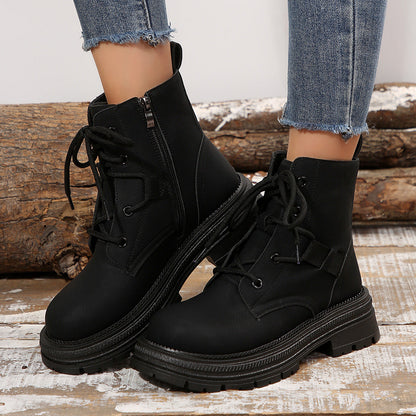 SILA - Bottines à talon carré lacées - Molinse