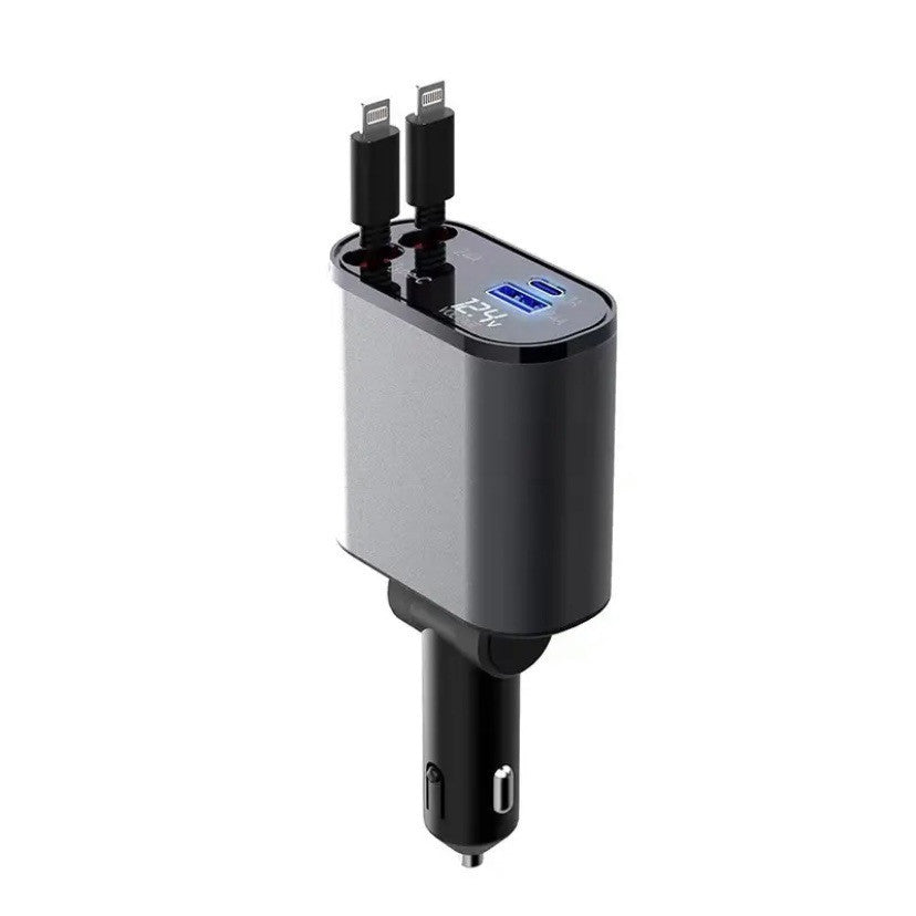 Chargeur de voiture en métal 100W, charge Super rapide