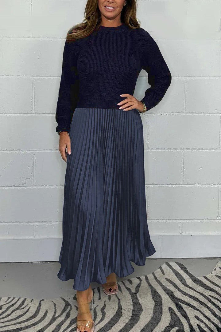 Ensemble Chic : Pull Doux et Jupe Plissée Élégante - Molinse
