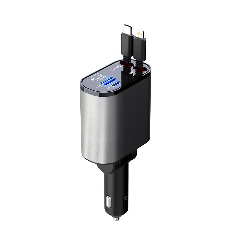 Chargeur de voiture en métal 100W, charge Super rapide